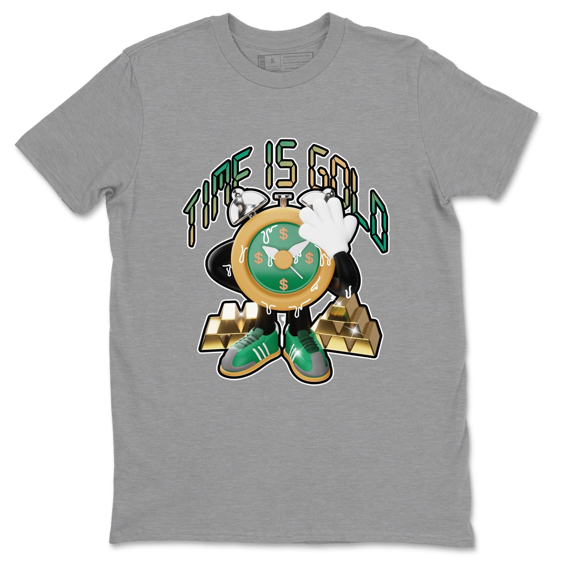 Samba Collegiate Green Gum shirt to match jordans Time Is Gold sneaker tees Adidas Green Gum SNRT Sneaker Release Tees Unisex Heather Grey 2 T-Shirt