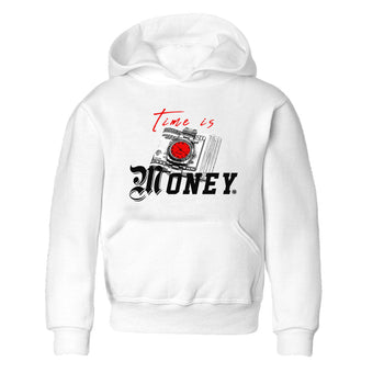 Time Is Money sneaker match tees to Air Jordan 4 Bred Reimagined street fashion brand for shirts to match Jordans SNRT Sneaker Tees Air Jordan 4 Bred Reimagined unisex t-shirt White 2 youth shirt