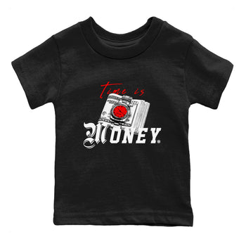 Time Is Money sneaker match tees to Air Jordan 4 Bred Reimagined street fashion brand for shirts to match Jordans SNRT Sneaker Tees Air Jordan 4 Bred Reimagined unisex t-shirt Black 2 youth shirt