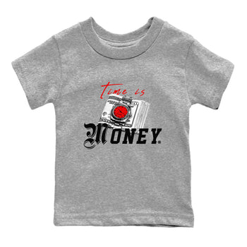 Time Is Money sneaker match tees to Air Jordan 4 Bred Reimagined street fashion brand for shirts to match Jordans SNRT Sneaker Tees Air Jordan 4 Bred Reimagined unisex t-shirt Heather Grey 2 youth shirt