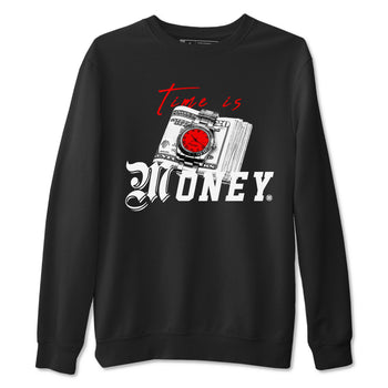 Time Is Money sneaker match tees to Air Jordan 4 Bred Reimagined street fashion brand for shirts to match Jordans SNRT Sneaker Tees Air Jordan 4 Bred Reimagined unisex t-shirt Black 2 unisex shirt