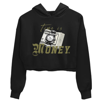 AJ4 Medium Olive shirt to match jordans Time Is Money sneaker tees Air Jordan 4 Medium Olive SNRT Sneaker Release Tees Black 2 Crop T-Shirt