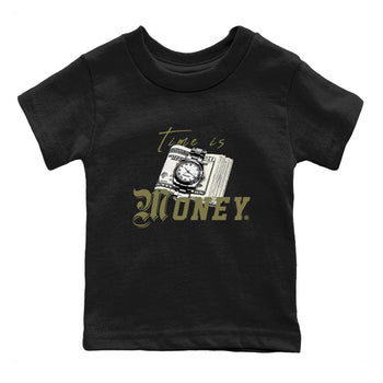 AJ4 Medium Olive shirt to match jordans Time Is Money sneaker tees Air Jordan 4 Retro Medium Olive SNRT Sneaker Release Tees Baby Toddler Black 2 T-Shirt