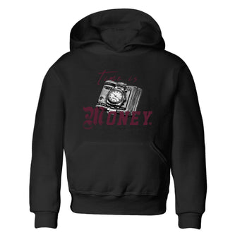 Air Jordan 5 Burgundy Sneaker Match Tees Time Is Money Sneaker T-Shirt AJ5 Burgundy Sneaker Release Tees Kids Shirts Black 2