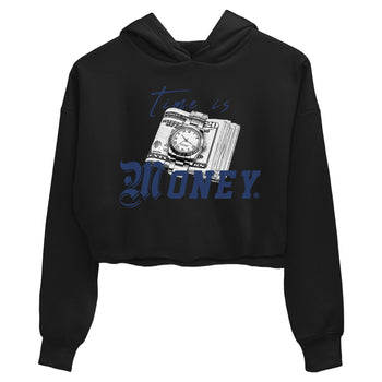 Jordan 5 Retro Midnight Navy shirt to match jordans Time Is Money sneaker tees Air Jordan 5 Georgetown SNRT Sneaker Release Tees Black 2 Crop T-Shirt