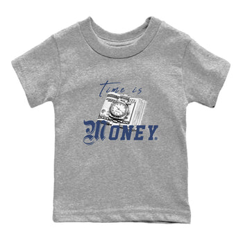 Jordan 5 Retro Midnight Navy shirt to match jordans Time Is Money sneaker tees Air Jordan 5 Georgetown SNRT Sneaker Release Tees Baby Toddler Heather Grey 2 T-Shirt