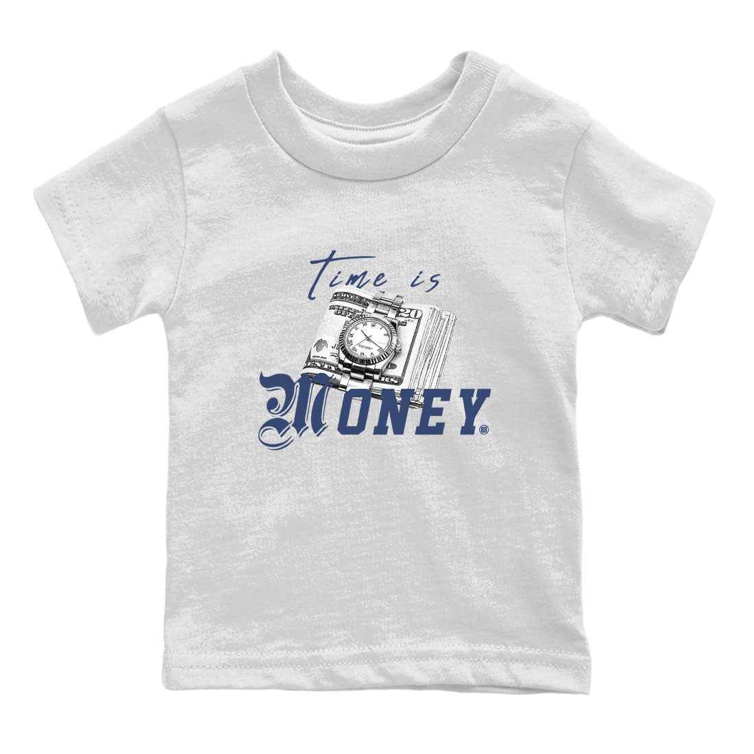 Jordan 5 Retro Midnight Navy shirt to match jordans Time Is Money sneaker tees Air Jordan 5 Georgetown SNRT Sneaker Release Tees Baby Toddler White 2 T-Shirt