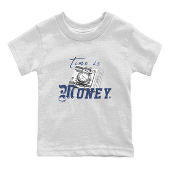 Jordan 5 Retro Midnight Navy shirt to match jordans Time Is Money sneaker tees Air Jordan 5 Georgetown SNRT Sneaker Release Tees Baby Toddler White 2 T-Shirt