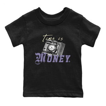 5s Indigo Haze Sneaker Match Tees Time Is Money Sneaker T-Shirt Air Jordan 5 Indigo Haze Sneaker Release Tees Kids Shirts Black 2