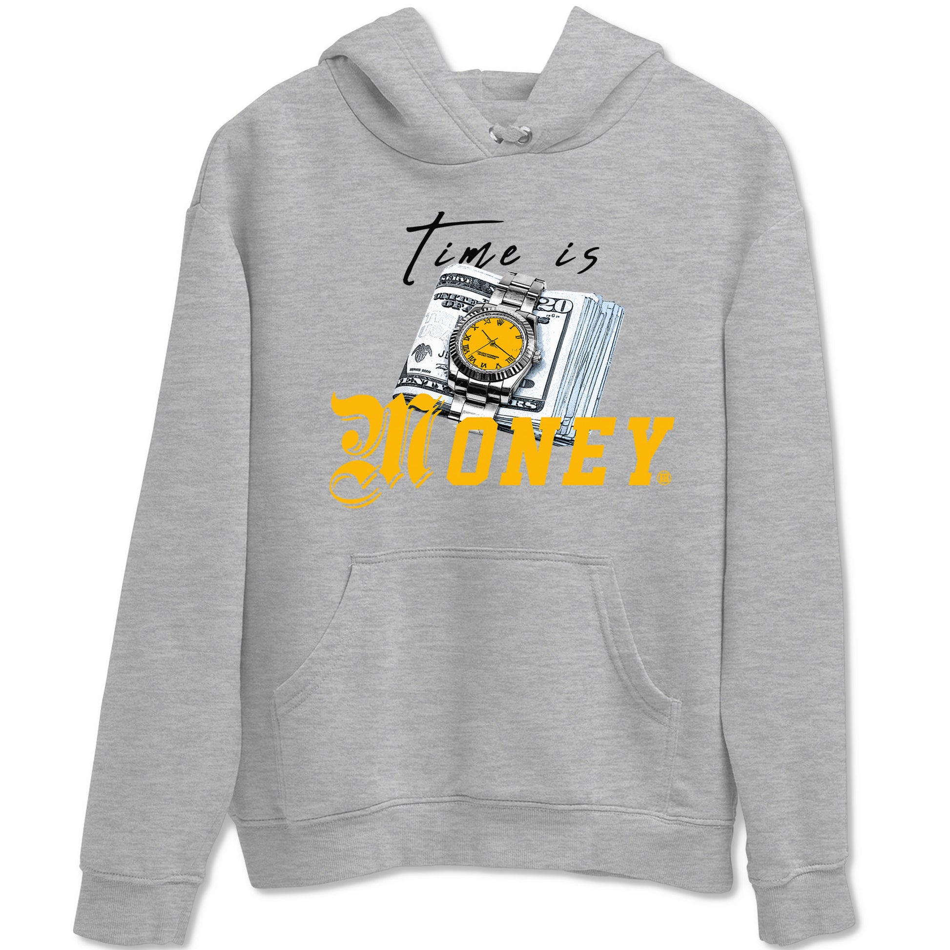 Time Is Money sneaker match tees to Yellow Ochre 6s street fashion brand for shirts to match Jordans SNRT Sneaker Tees Air Jordan 6 Yellow Ochre unisex t-shirt Heather Grey 2 unisex shirt