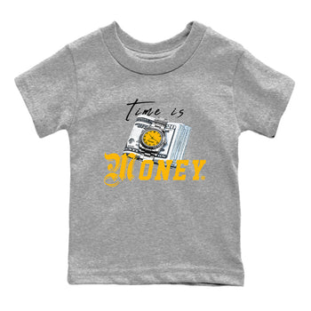 Time Is Money sneaker match tees to Yellow Ochre 6s street fashion brand for shirts to match Jordans SNRT Sneaker Tees Air Jordan 6 Yellow Ochre unisex t-shirt Heather Grey 2 youth shirt