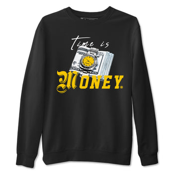 Time Is Money sneaker match tees to Yellow Ochre 6s street fashion brand for shirts to match Jordans SNRT Sneaker Tees Air Jordan 6 Yellow Ochre unisex t-shirt Black 2 unisex shirt