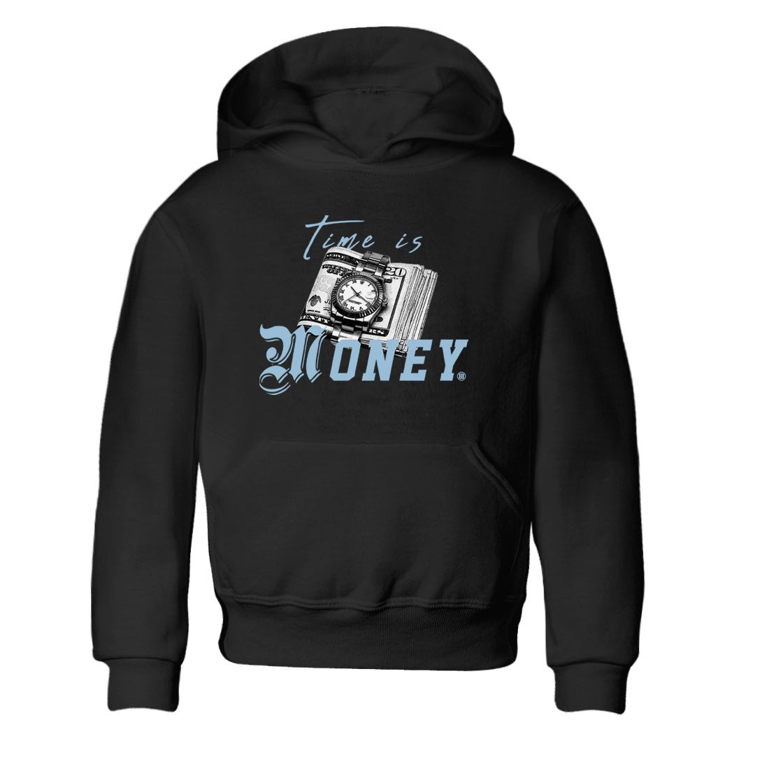 Air Jordan 7 Chambray Sneaker Match Tees Time Is Money Sneaker T-Shirt AJ7 Chambray Sneaker Release Tees Kids Shirts Black 2