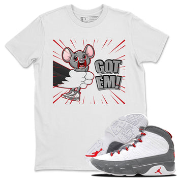 Jordan 9 Fire Red Sneaker Match Tees T&J Got Em Sneaker Tees Jordan 9 Fire Red Sneaker Release Tees Unisex Shirts