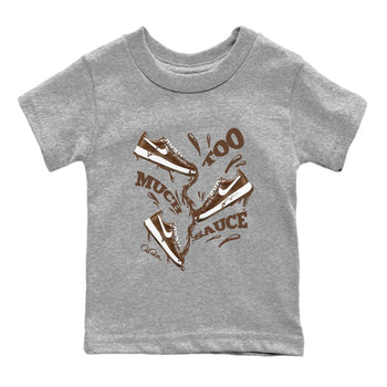 Air Force Low Chocolate shirt to match jordans Too Much Sauce sneaker tees chocolate Nike Air Force Low Chocolate SNRT Sneaker Release Tees Baby Toddler Heather Grey 2 T-Shirt