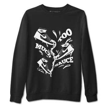 1s Black White shirt to match jordans Too Much Sauce sneaker tees Air Jordan 1 High OG Black White SNRT Sneaker Release Tees unisex cotton Black 2 crew neck shirt