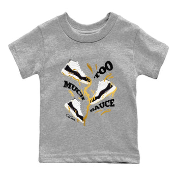 11s Gratitude shirt to match jordans Too Much Sauce sneaker tees Air Jordan 11 Gratitude SNRT sneaker release tees baby toddler Heather Grey 2 cotton Shirt