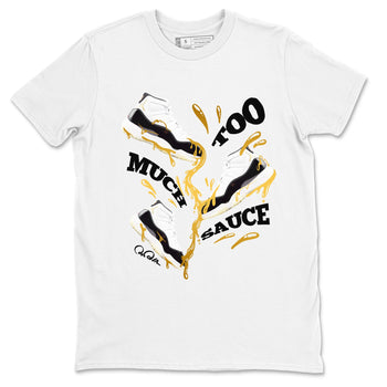 11s Gratitude shirt to match jordans Too Much Sauce sneaker tees Air Jordan 11 Gratitude SNRT Sneaker Release Tees unisex cotton White 2 crew neck shirt