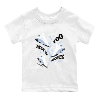 Air Jordan 13 Blue Grey shirt to match jordans Too Much Sauce sneaker tees AJ13 Blue Grey SNRT sneaker release tees baby toddler White 2 cotton Shirt