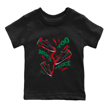 2s Christmas X-mas gift shirt to match jordans Too Much Sauce sneaker tees Air Jordan 2 Christmas SNRT Sneaker Release Tees Baby Toddler Black 2 T-Shirt