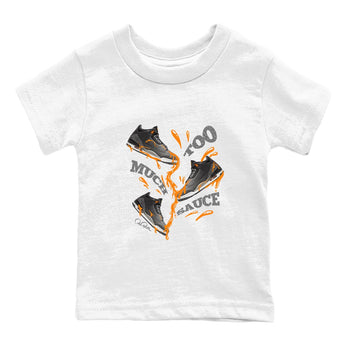 3s Fear shirt to match jordans Too Much Sauce sneaker tees Air Jordan 3 Fear SNRT Sneaker Release Tees Baby Toddler White 2 T-Shirt
