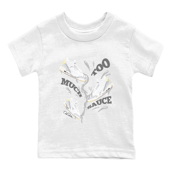 3s Ivory shirt to match jordans Too Much Sauce sneaker tees Air Jordan 3 Ivory SNRT sneaker release tees baby toddler White 2 cotton Shirt