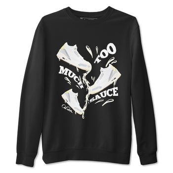 3s Ivory shirt to match jordans Too Much Sauce sneaker tees Air Jordan 3 Ivory SNRT Sneaker Release Tees unisex cotton Black 2 crew neck shirt
