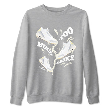 3s Ivory shirt to match jordans Too Much Sauce sneaker tees Air Jordan 3 Ivory SNRT Sneaker Release Tees unisex cotton Heather Grey 2 crew neck shirt