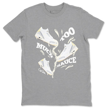 3s Ivory shirt to match jordans Too Much Sauce sneaker tees Air Jordan 3 Ivory SNRT Sneaker Release Tees unisex cotton Heather Grey 2 crew neck shirt