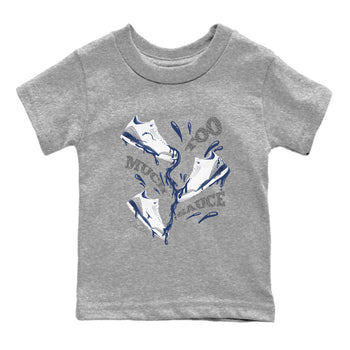 3s Midnight Navy shirt to match jordans Too Much Sauce sneaker tees Air Jordan 3 Midnight Navy SNRT sneaker release tees baby toddler Heather Grey 2 cotton Shirt