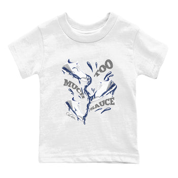 3s Midnight Navy shirt to match jordans Too Much Sauce sneaker tees Air Jordan 3 Midnight Navy SNRT sneaker release tees baby toddler White 2 cotton Shirt