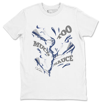 3s Midnight Navy shirt to match jordans Too Much Sauce sneaker tees Air Jordan 3 Midnight Navy SNRT Sneaker Release Tees unisex cotton White 2 crew neck shirt