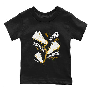 4s Sail shirt to match jordans Too Much Sauce sneaker tees Air Jordan 4 Sail SNRT sneaker release tees baby toddler Black 2 cotton Shirt