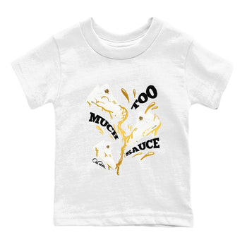 4s Sail shirt to match jordans Too Much Sauce sneaker tees Air Jordan 4 Sail SNRT sneaker release tees baby toddler White 2 cotton Shirt