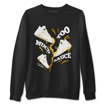 4s Sail shirt to match jordans Too Much Sauce sneaker tees Air Jordan 4 Sail SNRT Sneaker Release Tees unisex cotton Black 2 crew neck shirt