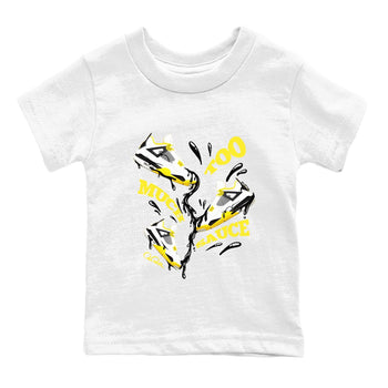 AJ4 Vivid Sulfur shirt to match jordans Too Much Sauce sneaker tees Air Jordan 4 Vivid Sulfur SNRT sneaker release tees baby toddler White 2 cotton Shirt