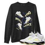 Air Jordan 5 A Ma Maniere x Photon Dust shirt to match jordans Too Much Sauce sneaker tees Jordan 5 A Ma Maniere "Dawn" SNRT Sneaker Release Tees Unisex Black 1 T-Shirt