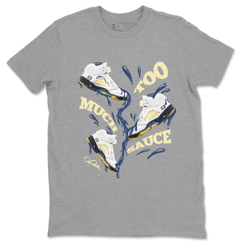 Air Jordan 5 A Ma Maniere x Photon Dust shirt to match jordans Too Much Sauce sneaker tees Jordan 5 A Ma Maniere "Dawn" SNRT Sneaker Release Tees Unisex Heather Grey 2 T-Shirt