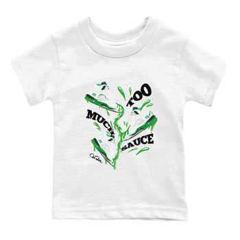 5s Lucky Green shirt to match jordans Too Much Sauce sneaker tees Air Jordan 5 Lucky Green SNRT Sneaker Release Tees Baby Toddler White 2 T-Shirt