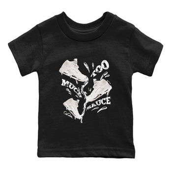 5s Sail shirt to match jordans Too Much Sauce sneaker tees Air Jordan 5 Sail SNRT sneaker release tees baby toddler Black 2 cotton Shirt