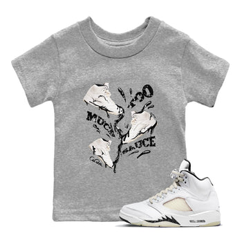 5s Sail shirt to match jordans Too Much Sauce sneaker tees Air Jordan 5 Sail SNRT sneaker release tees baby toddler Heather Grey 1 cotton Shirt