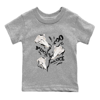 5s Sail shirt to match jordans Too Much Sauce sneaker tees Air Jordan 5 Sail SNRT sneaker release tees baby toddler Heather Grey 2 cotton Shirt