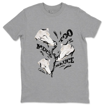 5s Sail shirt to match jordans Too Much Sauce sneaker tees Air Jordan 5 Sail SNRT Sneaker Release Tees unisex cotton Heather Grey 2 crew neck shirt