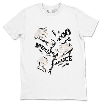 5s Sail shirt to match jordans Too Much Sauce sneaker tees Air Jordan 5 Sail SNRT Sneaker Release Tees unisex cotton White 2 crew neck shirt