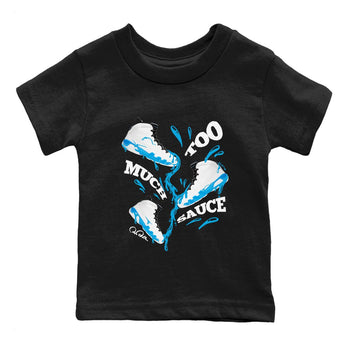 9s Powder Blue shirt to match jordans Too Much Sauce sneaker tees Air Jordan 9 Powder Blue SNRT sneaker release tees baby toddler Black 2 cotton Shirt