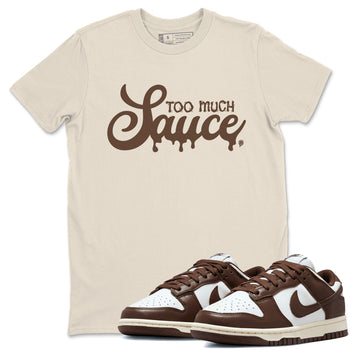 Dunk Low WMNS Cacao Wow sneaker shirt to match jordans Too Much Sauce sneaker tees Dunk Cacao Wow SNRT Sneaker Tees Crew Neck Unisex Cotton Sneaker T-Shirt Natural 1 T-Shirt