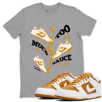 Dunk Dark Curry shirt to match jordans Too Much Sauce sneaker tees AJ1 Low Dark Curry SNRT Sneaker Release Tees unisex cotton Heather Grey 1 crew neck shirt