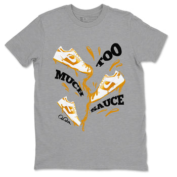 Dunk Dark Curry shirt to match jordans Too Much Sauce sneaker tees AJ1 Low Dark Curry SNRT Sneaker Release Tees unisex cotton Heather Grey 2 crew neck shirt