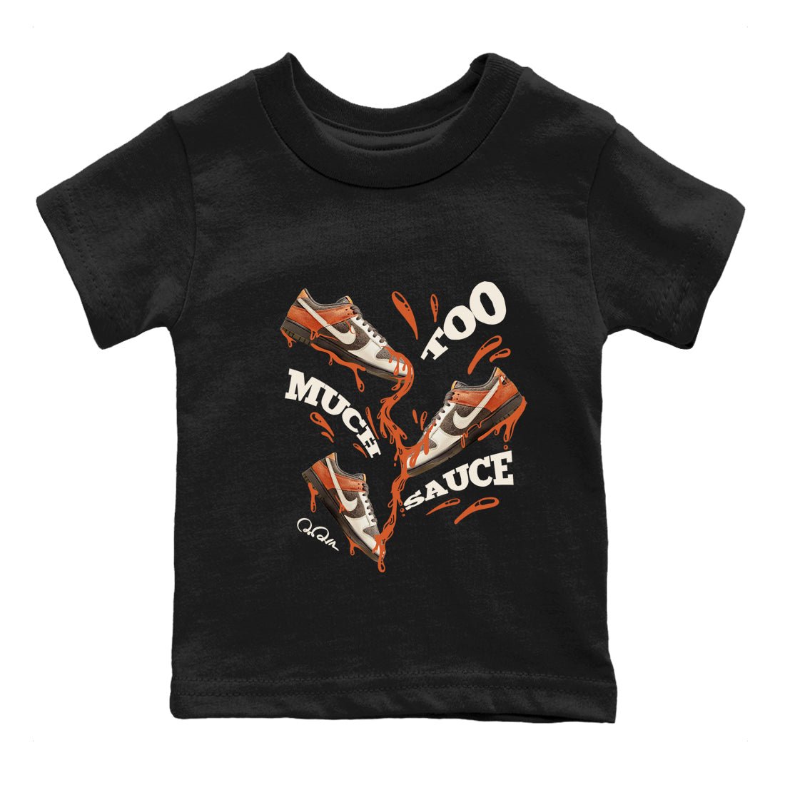 Dunk Red Panda shirt to match jordans Too Much Sauce sneaker tees Nike Dunk LowRed Panda SNRT Sneaker Release Tees Baby Toddler Black 2 T-Shirt