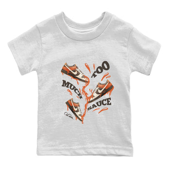 Dunk Red Panda shirt to match jordans Too Much Sauce sneaker tees Nike Dunk LowRed Panda SNRT Sneaker Release Tees Baby Toddler White 2 T-Shirt